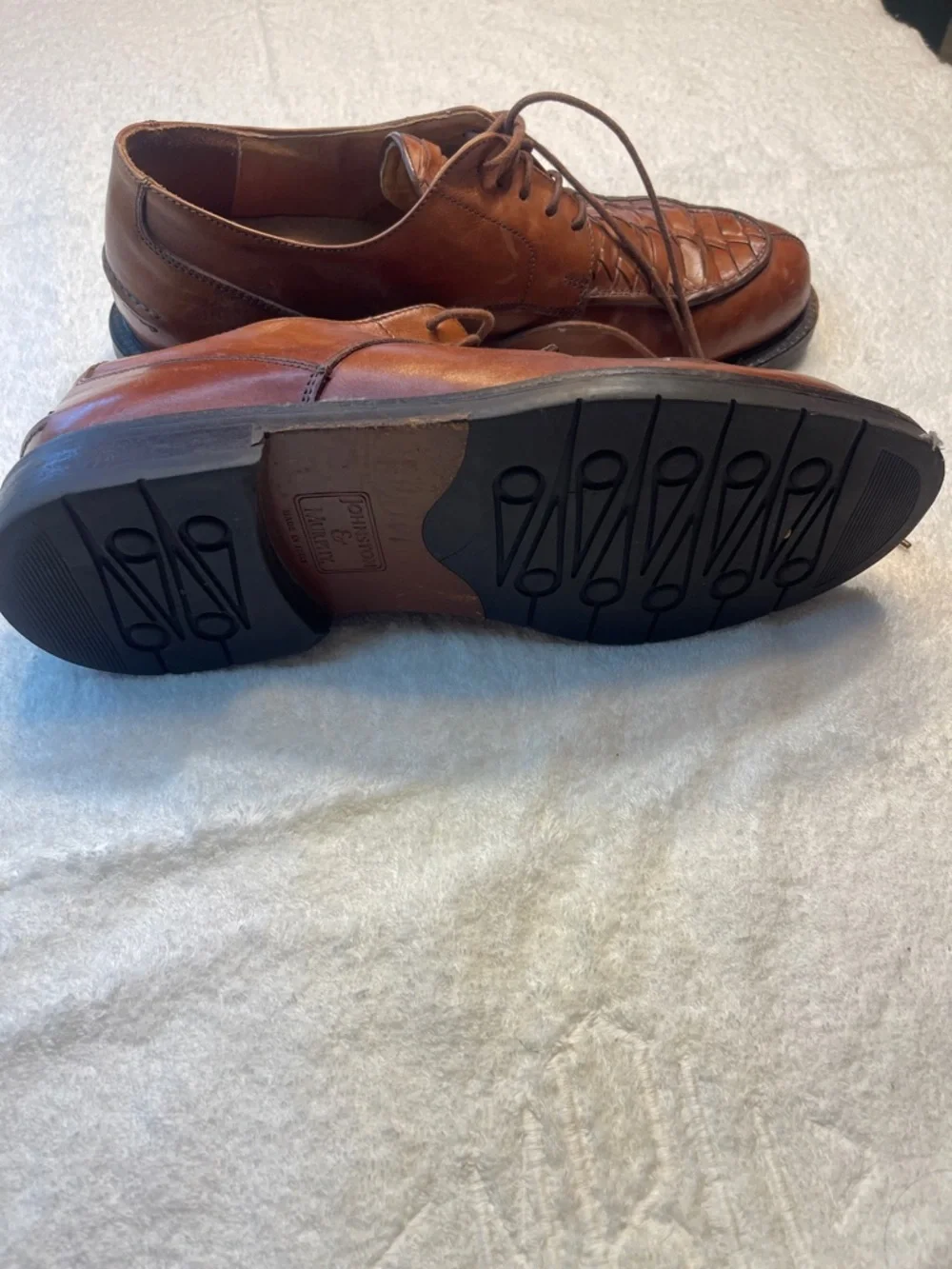 Johnston & Murphy Brown‎ Woven Leather Oxfords